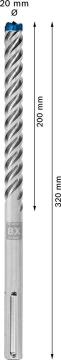 Actual product image Bosch Professional Zubehör Expert SDS max-8X hammer drill, 20 x 200 x 320 mm (20.0 millimetres)