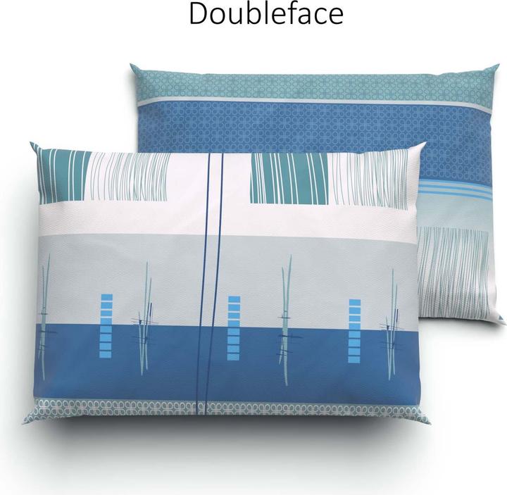 Image du produit Lotus Bettwaren Parure de lit Jersey Amalfi bleu (Taie d'oreiller, 50 x 70 cm)