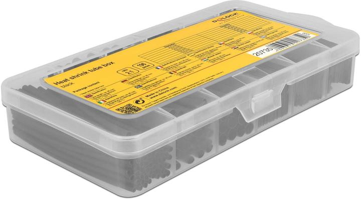 Produktbild Delock Schrumpfschlauch 196-teilig Sortimentsbox, schwarz (196 x)