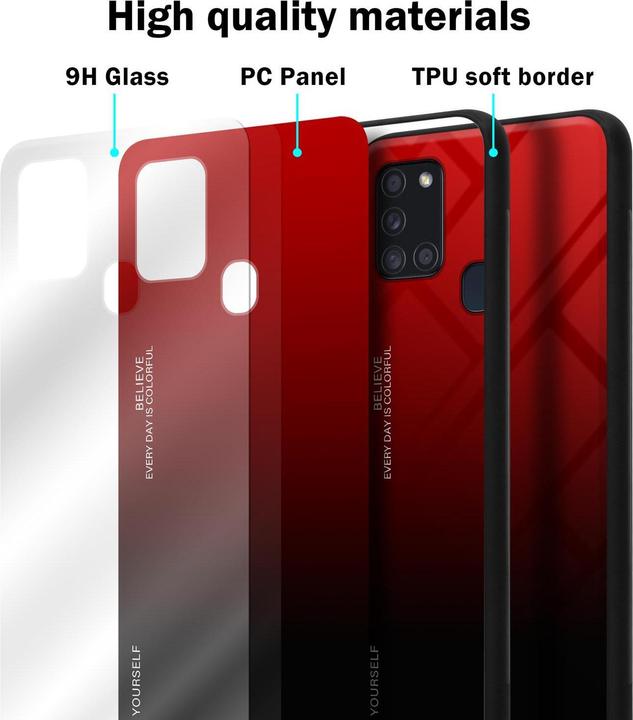 Produktbild Cadorabo TPU 2 Farben Glas Cover (Samsung Galaxy A21s)