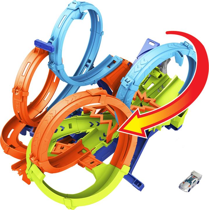 Actual product image Hot Wheels Action 4 Loopings Crash Danger