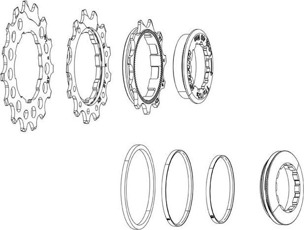 Image du produit Sram Cog Set PG1210/1230 11/13/15T/Lockring (15)