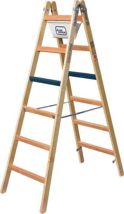 Produktbild Iller Geis&Knoblauch Breitsprossenstehleiter 1106-7 (Gerüst, 181 cm)