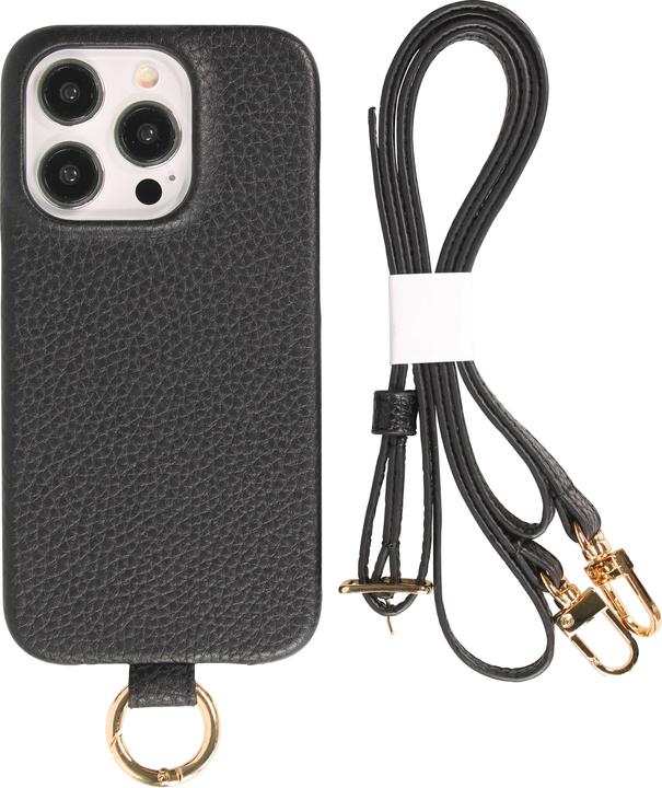 Actual product image PhoneLook Premium Luxury case with adjustable and detachable leather strap + MagSafe (Apple iPhone 15 Pro)