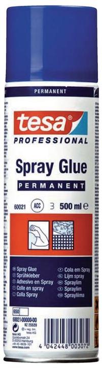 Actual product image tesa Spray adhesive PERMANENT, strong adhesive for spraying, 500ml can (475 g, 500 ml)