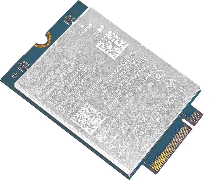 Actual product image Lenovo ThinkPad Quectel EM061K-GL LTE-A CAT6 M.2 LTE WWAN Module f/ T14/T14s/X13 G5 / T16 G3 / L13/L (M.2 A Key)