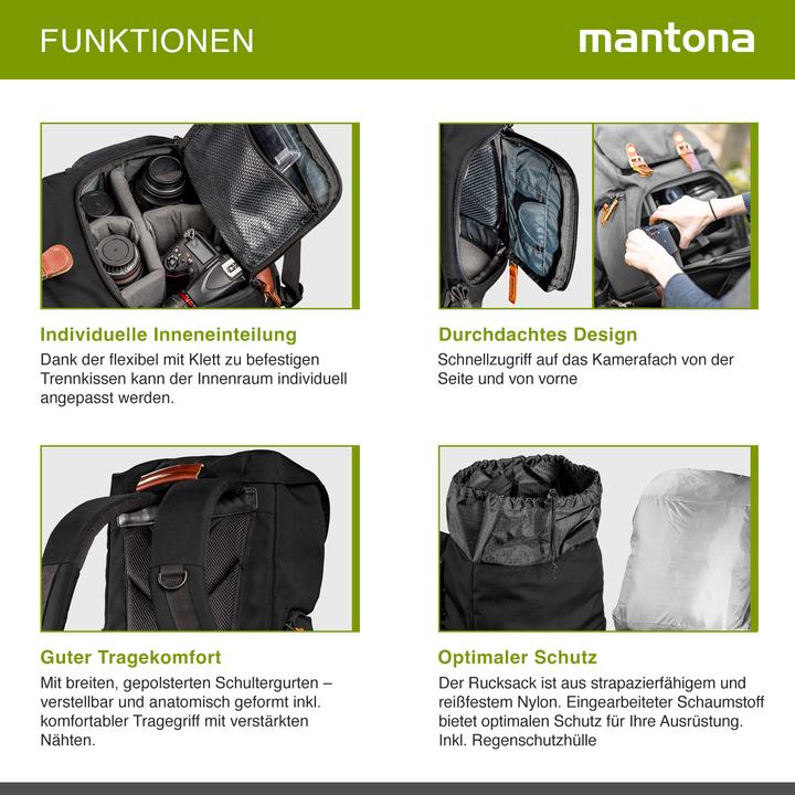 Actual product image mantona Luis junior retro photo backpack (Photo backpack, 30.69 l)