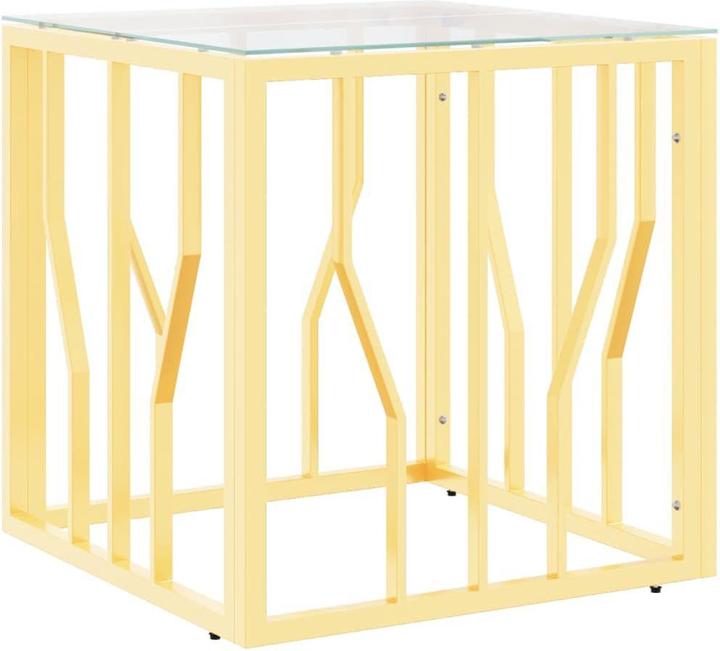 Immagine prodotto VidaXL Couchtisch Golden 50x50x50 cm Edelstahl und Glas (50 x 50 x 50 x 50 cm)