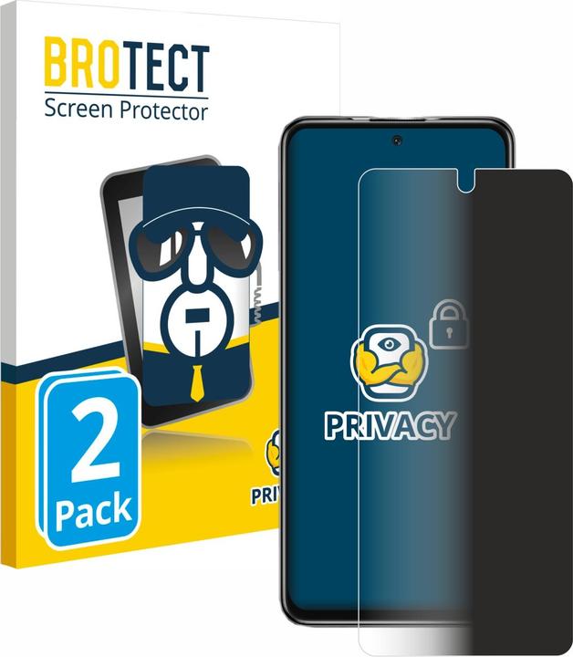 Productafbeelding BROTECT Anti-spionnetje privacyfolie Beschermfolie tegen blauw licht (2 Stuk, Xiaomi Poco M4 Pro 5G)