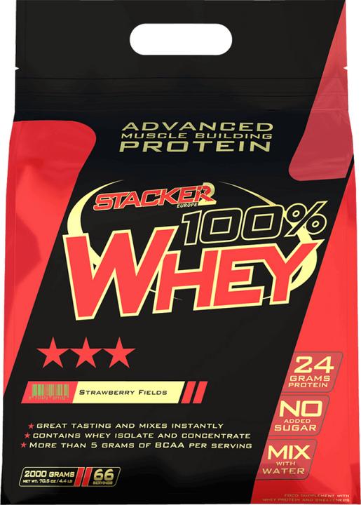 Actual product image Stackers 100% Whey (Strawberry Fields, 1 pcs., 2000 g)