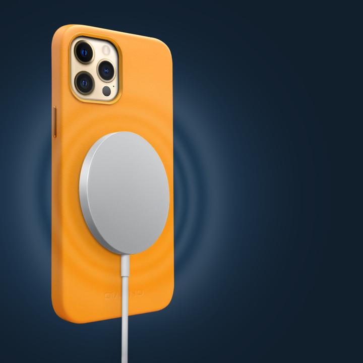 Image du produit QiAlino Coque cuir véritable (compatible MagSafe) (Realme 12 Pro+, Apple iPhone 12)