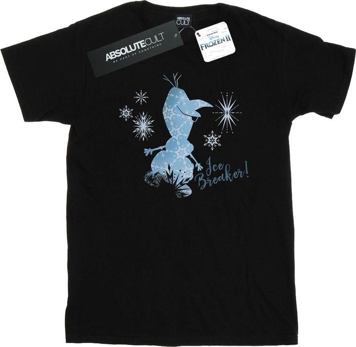 Actual product image Disney Womens/Ladies Frozen 2 Olaf Ice Breaker Cotton Boyfriend T-Shirt (L)