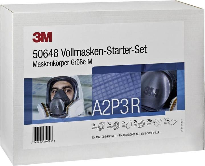 3M Atemschutz Vollmasken-Set A2P3 (A2P3 R, 1 x)