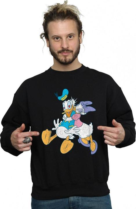 Actual product image Disney Mens Donald And Daisy Duck Kiss Sweatshirt (L)