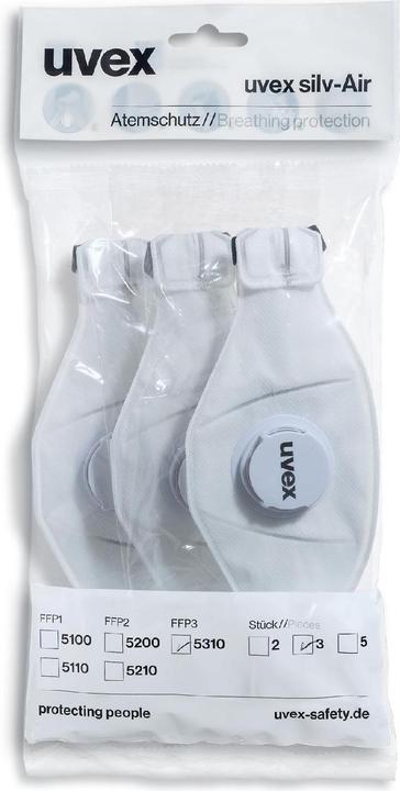Actual product image Uvex Safety Folding mask uvex silv-Air premium 5310 FFP3 (FFP3, 3 x)