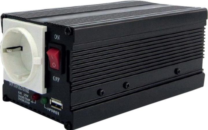 Produktbild RND DC/AC-Wechselrichter 10... 15V 300W Steckdose Typ F (CEE 7/3) mit Schutzkontakt