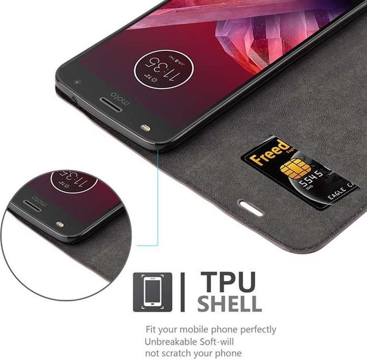 Actual product image Cadorabo Book Invisible Magnet Cover (Motorola Moto Z2 Play, Motorola Moto Z2 Force)