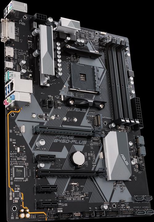 Actual product image ASUS Prime B450-Plus (AM4, AMD B450, ATX)
