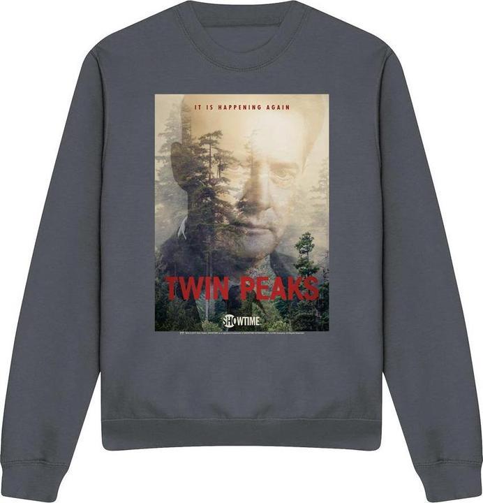 Actual product image Twin Peaks Unisex Adult Dale Cooper Poster Sweatshirt (XL)
