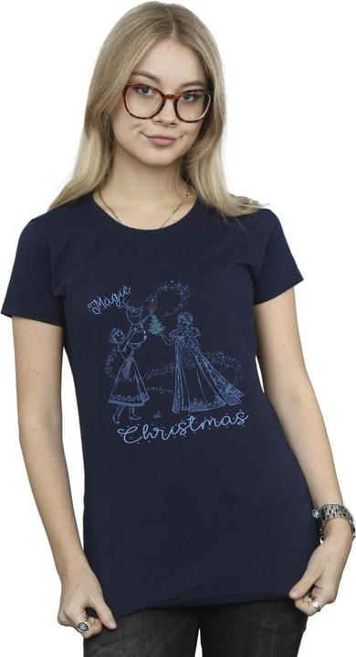 Actual product image Disney Womens/Ladies Frozen Magic Christmas Cotton T-Shirt (L)