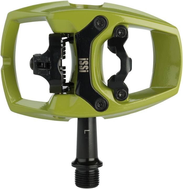 Produktbild iSSi Flip II SPD Hybridpedal für MTB/Trekking/City (Bearing/Bushing). Lichen Green.