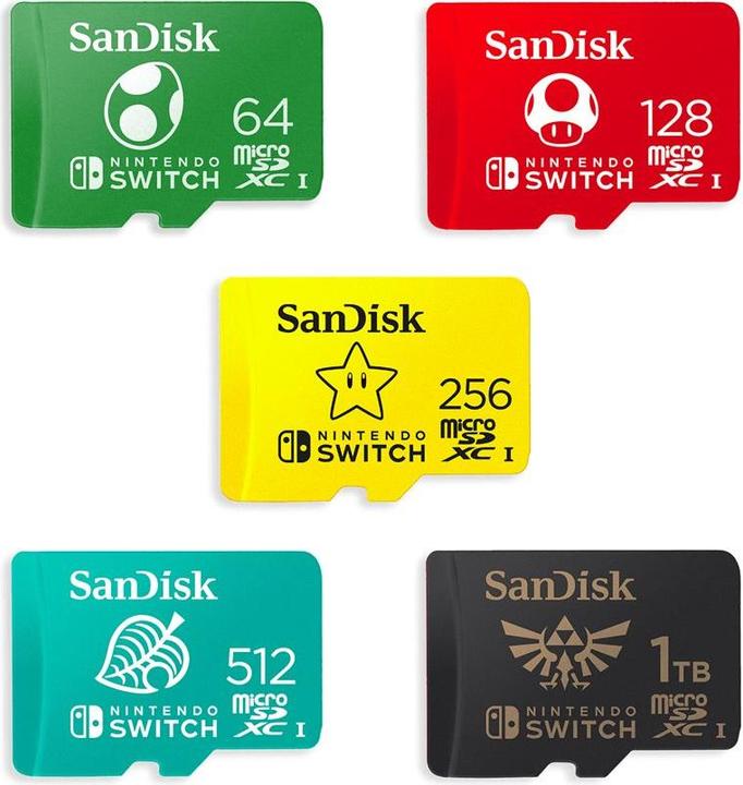 Actual product image SanDisk Nintendo Switch Card (256 GB, microSDXC, U3, UHS-I)