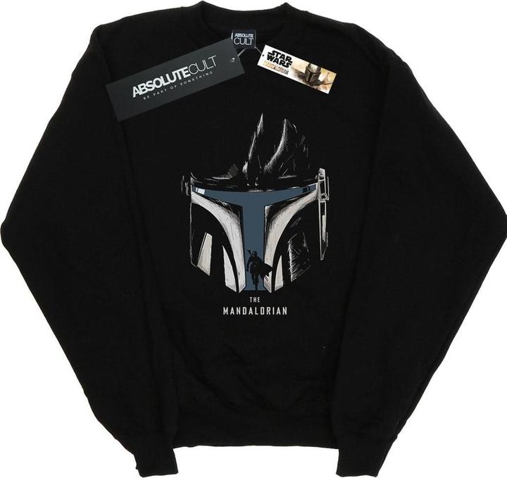 Star Wars The Mandalorian Helmet Silhouette Sweatshirt (M)