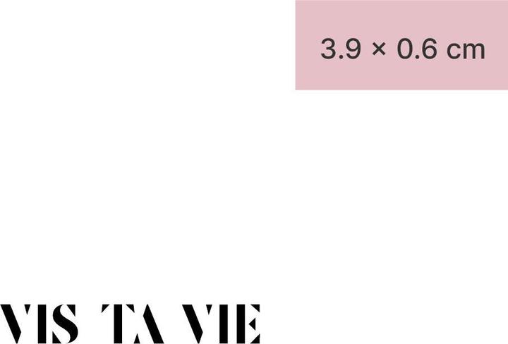 Actual product image minink Temporary tattoo - VIS TA VIE