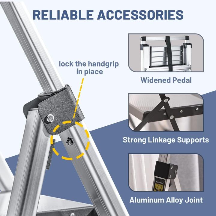 Actual product image XinSunho 4-stufige Stehleiter mit ausziehbarem Handlauf (Stepladder)