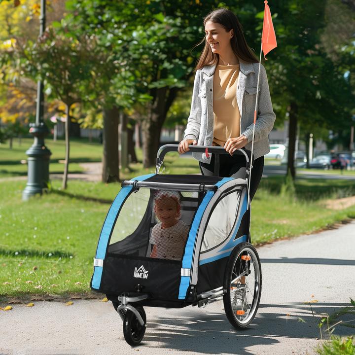 Image du produit Homcom Remorque de vélo pour enfants avec sac de rangement