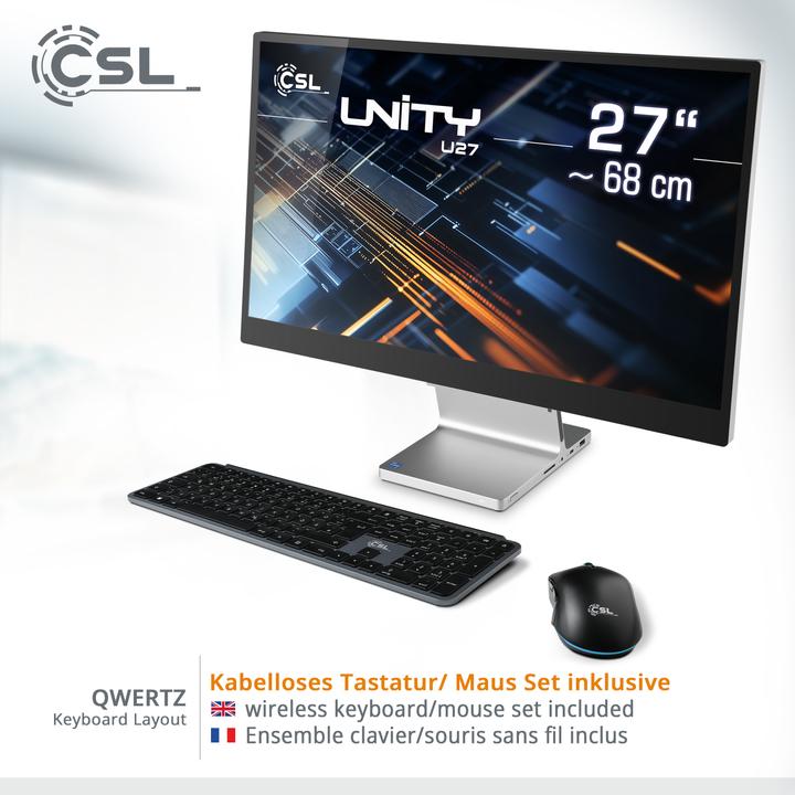Immagine prodotto CSL All-in-One-PC Unity U27 (Intel Core i5-1235U, 64 GB, 2000 GB, Grafica Intel Iris)
