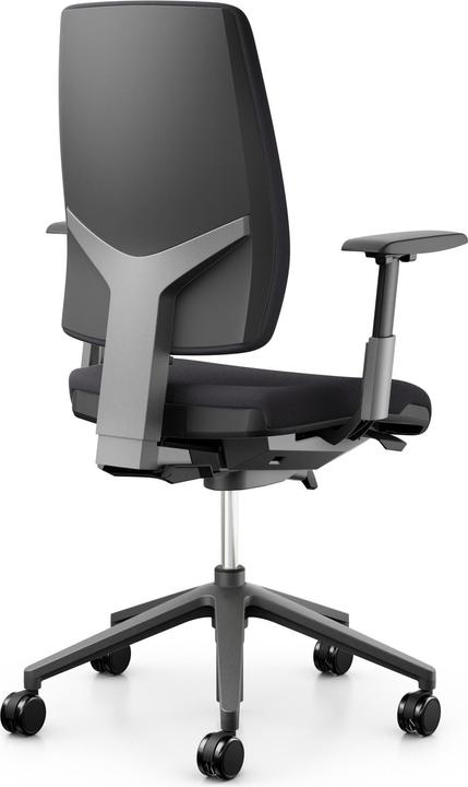 Giroflex Bürostuhl 68 mit Polsterrücken und Armlehnen, Charcoal