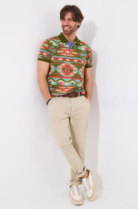 Actual product image Joe Browns Vibrant Aztec Print Polo Shirt (S)