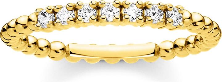 Produktbild Thomas Sabo Ring Kugeln Mit Weissen Steinen Gold (58, 925 Silber)