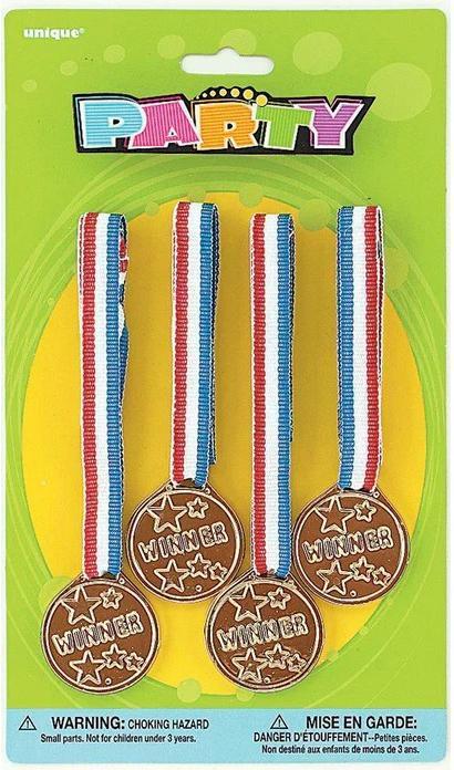 Actual product image Unique Party Medal Birthday Necklace (Pack of 4)