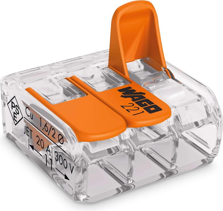 Wago Verbindungsklemme COMPACT 3-fach (50 Stück)