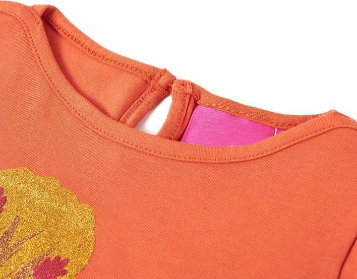 Immagine prodotto VidaXL Camicia da bambino a maniche lunghe arancione scuro 140,Materiale: 95 (140)