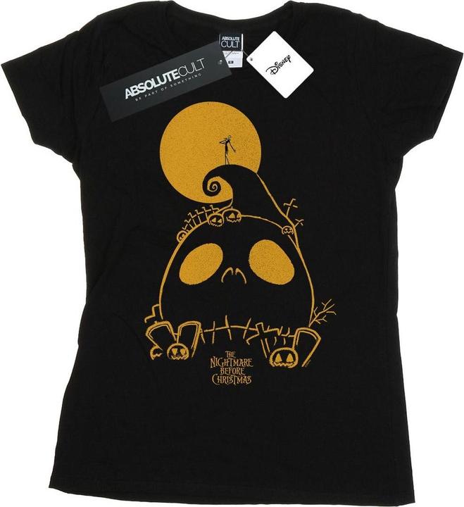 Actual product image Disney Womens/Ladies Nightmare Before Christmas Jack Skellington Cemetary Cotton T-Shirt (M)