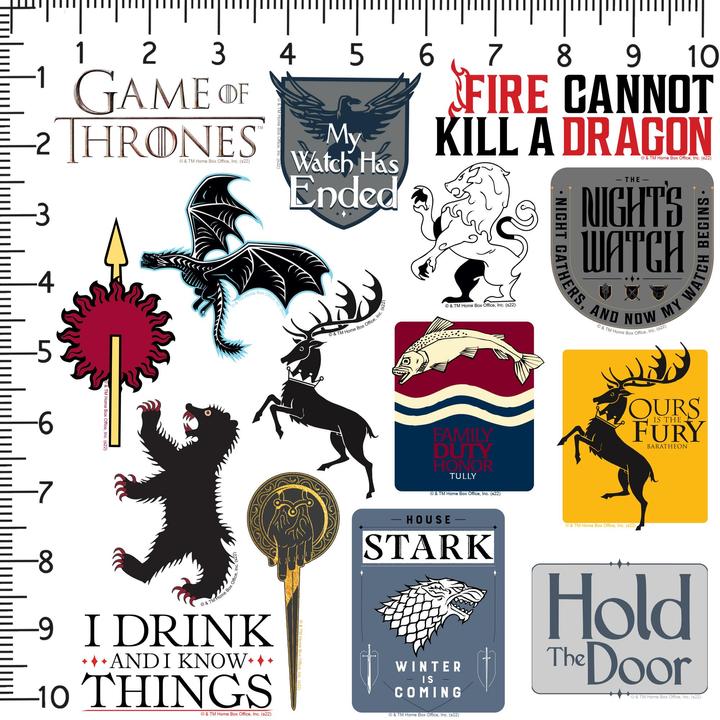 Actual product image Game of Thrones Deluxe Assorted Designs Stickers (Pack of 100)
