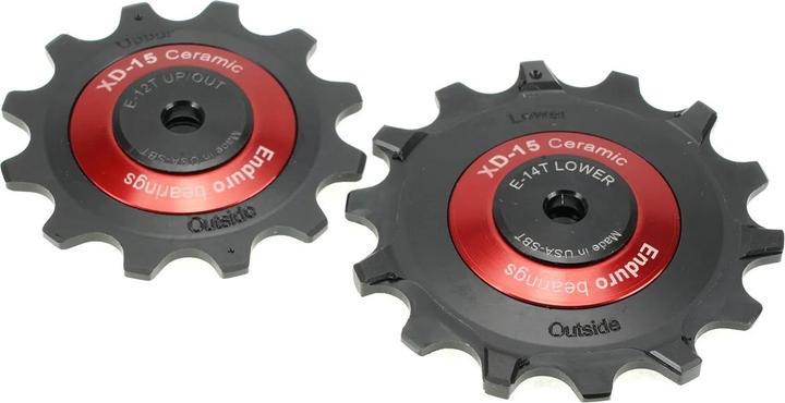 Immagine prodotto Enduro Cuscinetti XD-15 Puleggia del deragliatore Vanilla, SRAM Eagle AXS 12 velocità, rosso (BKCJ-0505)