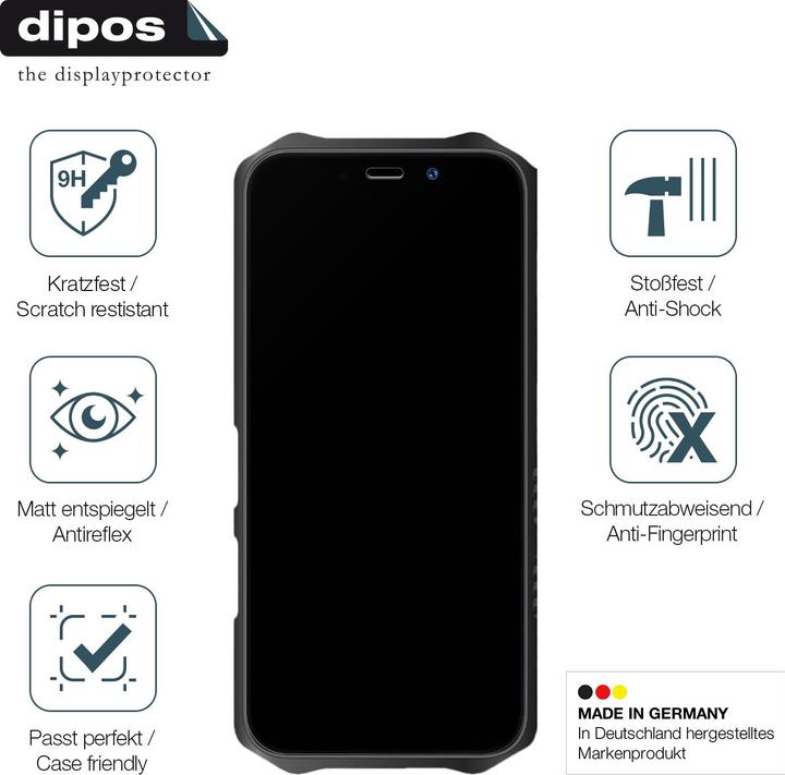 Produktbild Dipos Anti-Shock Displayschutz Matt 9H (1 Stück, Oukitel K12)