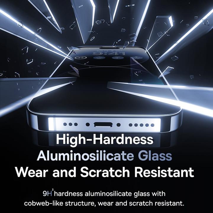 Produktbild Baseus iPhone 15 Pro Max Saphire Series Displayschutz Panzerglas mit Sichtschutz (1 Stück, Apple iPhone 15 Pro Max)