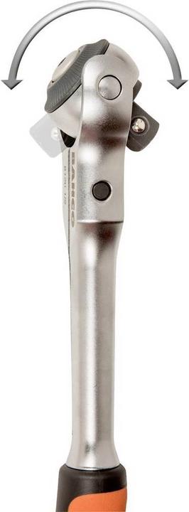 Image du produit Bahco Cliquet réversible 1/2" à tête pivotante, 72 dents et angle de reprise de 5°, 266 mm (1/2")