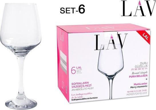 Immagine prodotto LAV set di 6 bicchieri di vino / acqua 400 cc lal (0.40 l, 6 x)