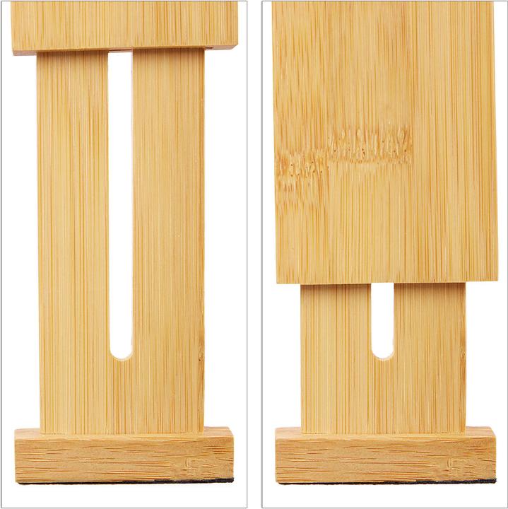Actual product image Relaxdays Drawer Divider Set of 4, Bamboo