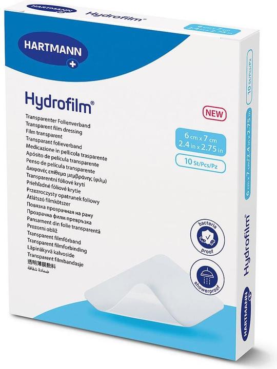 IVF Hartmann Hydrofilm Transparentverband 6x7cm steril (10 x)