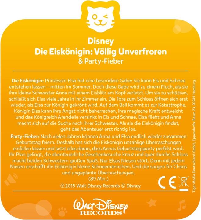 Actual product image Tigermedia tigercard - Disney The Ice Queen - With Extra Radio Play Special- Edition with "Party Fever