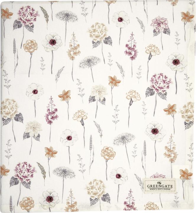 Greengate Tovaglia Lillith bianca 150x150cm