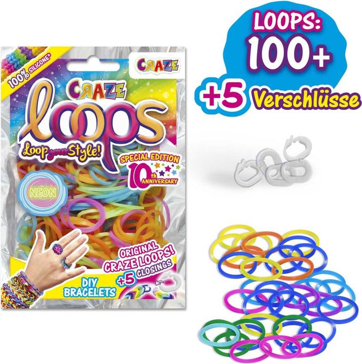 Immagine prodotto Craze Loops - 100 Loops Borsa assortiti.