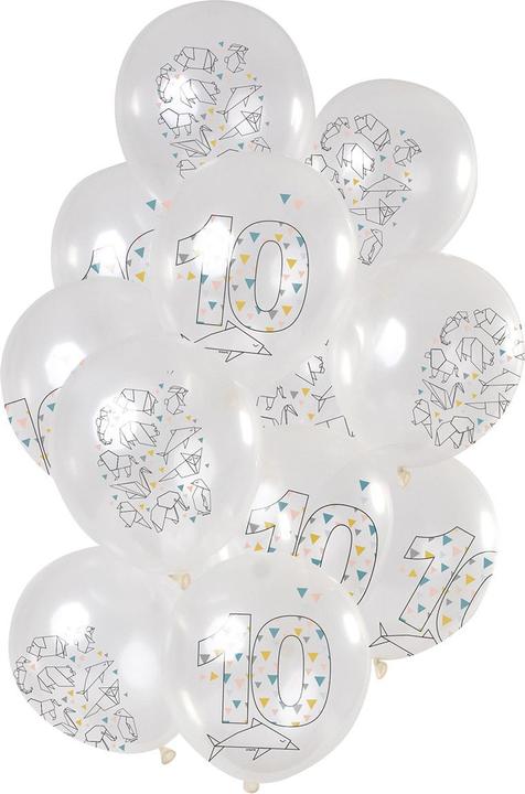 Immagine prodotto Folat Palloncini Origami 10 anni 30cm - 12 pezzi